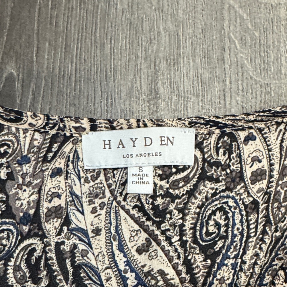 Hayden Blue and Cream Paisley Blouse - Picture 2 of 3